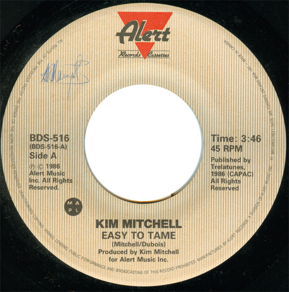 Kim Mitchell - Easy To Tame (7", Single) (Near Mint (NM or M-))