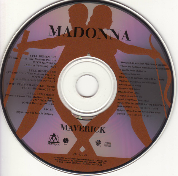 Madonna - I'll Remember (CD, Maxi) (Near Mint (NM or M-)) - Image 3