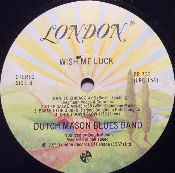 Dutch Mason Blues Band - Wish Me Luck (LP, Album, Hal) (Very Good Plus (VG+)) - Image 4