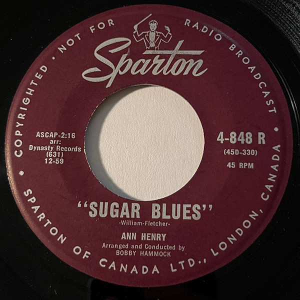 Ann Henry - Sugar Blues / The Ballad Of Waltzing Matilda (7", Single) (Near Mint (NM or M-))