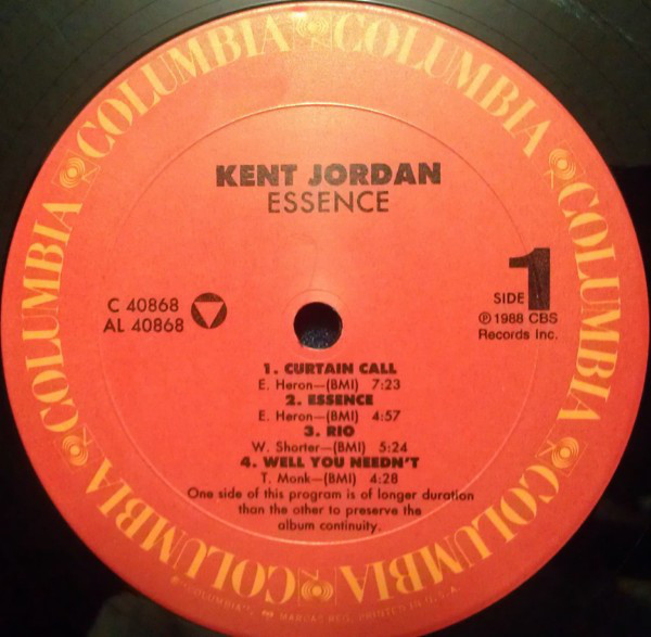 Kent Jordan - Essence (LP, Album) (Very Good Plus (VG+)) - Image 3