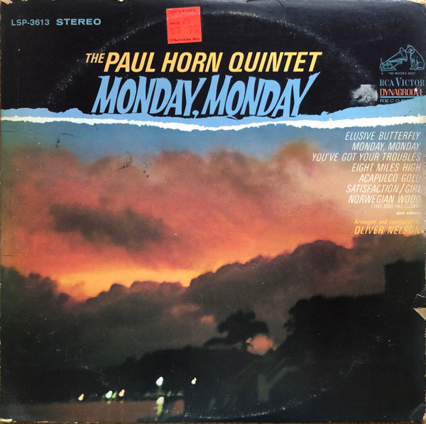 The Paul Horn Quintet - Monday, Monday (LP, Album, RCA) (Near Mint (NM or M-))