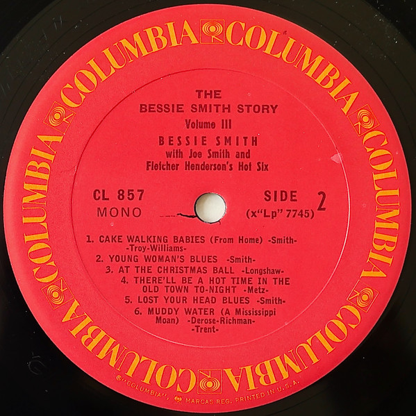 Bessie Smith With Joe Smith (3) & Fletcher Henderson's Hot Six* - The Bessie Smith Story - Vol.3 (LP, Comp, Mono, RE, Non) (Near Mint (NM or M-)) - Image 4