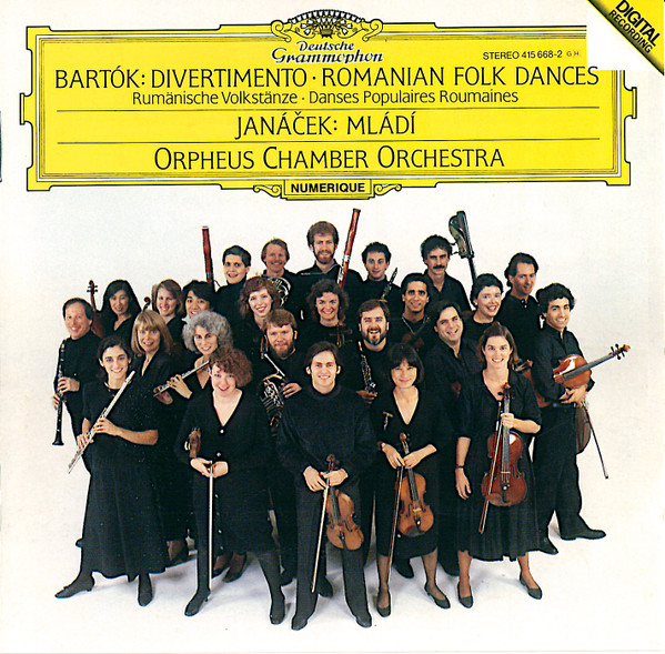 Béla Bartók / Leoš Janáček - Orpheus Chamber Orchestra - Divertimento / Romanian Folk Dances / Mládí (CD, Album) (Near Mint (NM or M-))