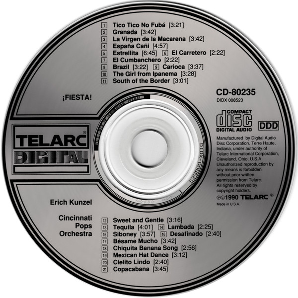 Erich Kunzel, Cincinnati Pops Orchestra - ¡Fiesta! (CD, Album, Ter) (Near Mint (NM or M-)) - Image 3