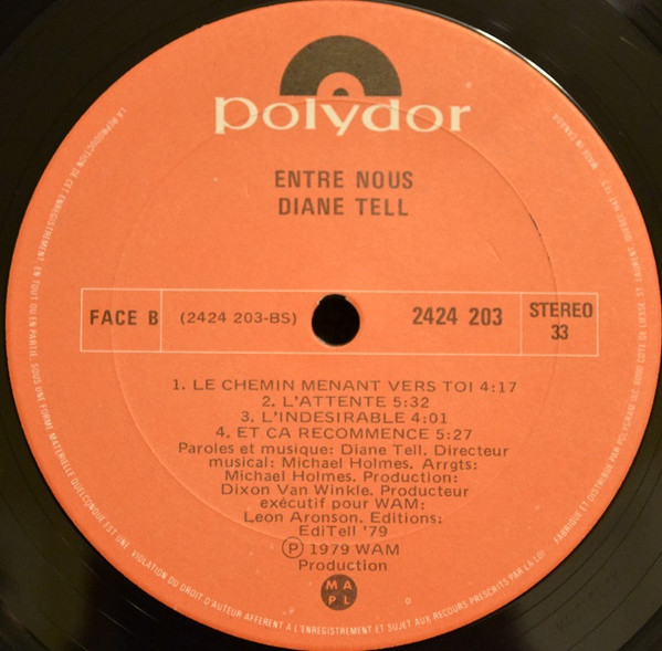 Diane Tell - Entre Nous (LP, Album) (Mint (M)) - Image 4