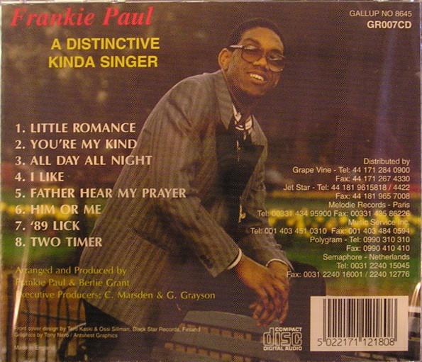 Frankie Paul - A Distinctive Kinda Singer (CD, Album) (Mint (M)) - Image 2