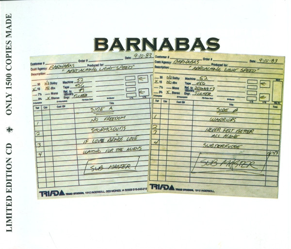 Barnabas (3) - Approaching Light Speed (CD, RM) (Mint (M)) - Image 4