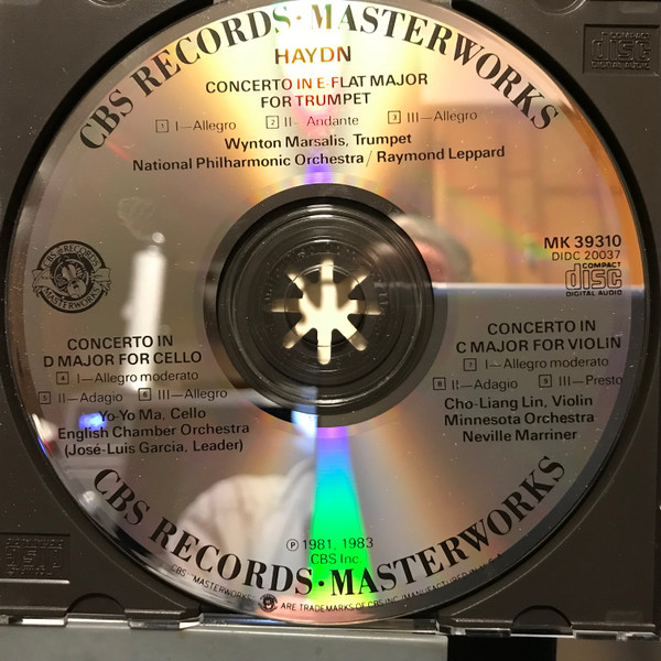 Joseph Haydn, Yo-Yo Ma ■ Wynton Marsalis ■ Cho-Liang Lin - Three Favorite Concertos (CD, Comp) (Near Mint (NM or M-)) - Image 3