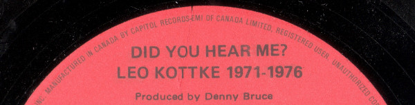 Leo Kottke - 1971-1976 "Did You Hear Me?" (LP, Comp) (Very Good Plus (VG+)) - Image 5