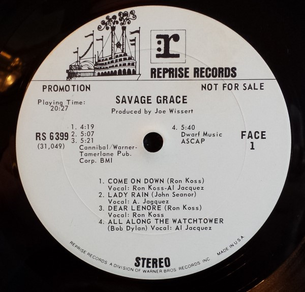 Savage Grace (2) - Savage Grace (LP, Album, Promo, San) (Very Good Plus (VG+)) - Image 3