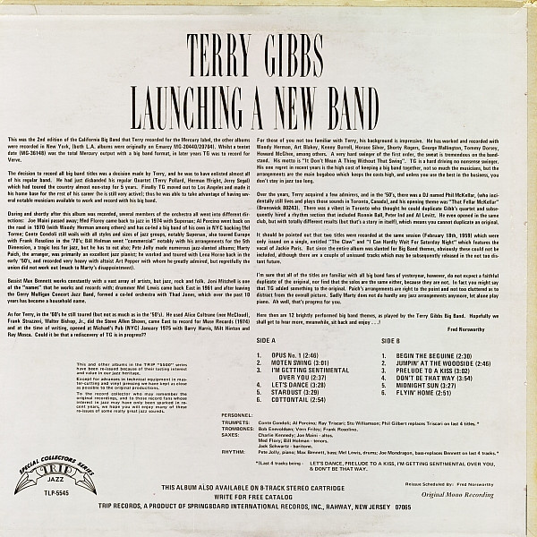 Terry Gibbs - Launching A New Band (LP, RE, RM) (Near Mint (NM or M-)) - Image 2