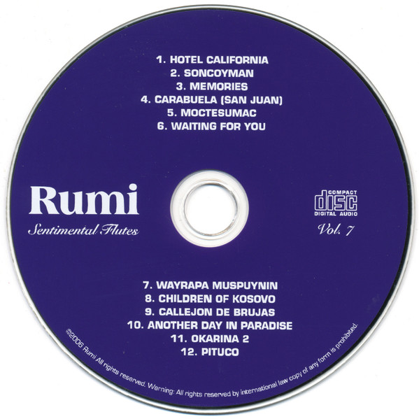 Rumi (8) - Sentimental Flutes Vol. 7 (CD, Album) (Near Mint (NM or M-)) - Image 4