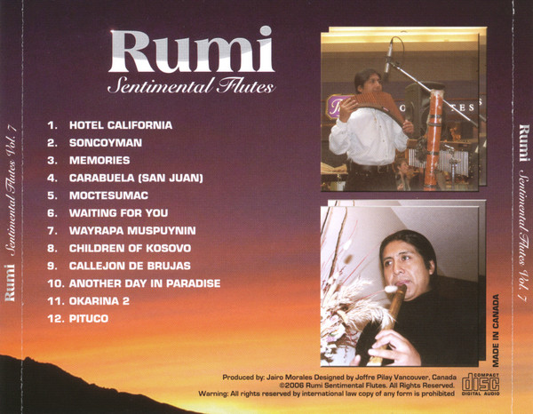 Rumi (8) - Sentimental Flutes Vol. 7 (CD, Album) (Near Mint (NM or M-)) - Image 5