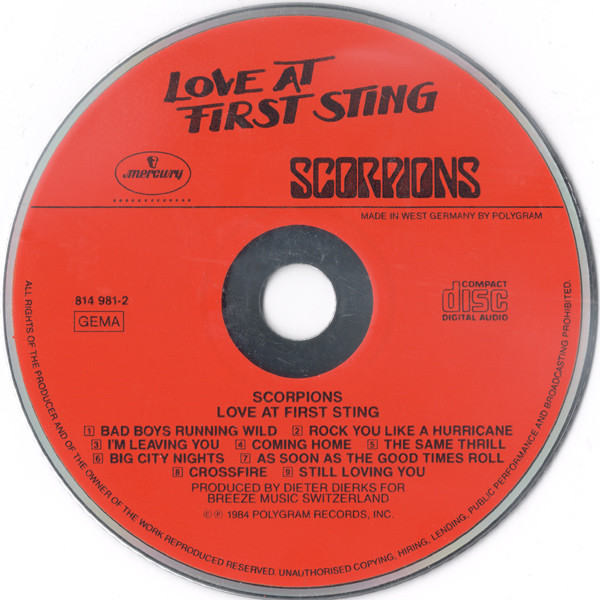 Scorpions - Love At First Sting (CD, Album) (Near Mint (NM or M-)) - Image 3