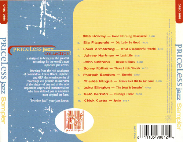 Various - Priceless Jazz Sampler (CD, Smplr) (Near Mint (NM or M-)) - Image 2