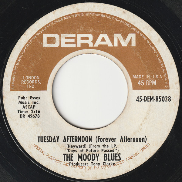 The Moody Blues - Tuesday Afternoon (Forever Afternoon) (7", Single, Mono, Styrene, Ter) (Very Good Plus (VG+))