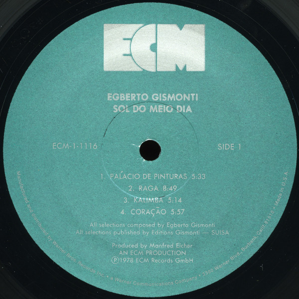 Egberto Gismonti - Sol Do Meio Dia (LP, Album) (Near Mint (NM or M-)) - Image 3