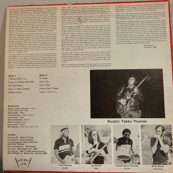 Tabby Thomas - Rockin' With The Blues (LP, Album) (Very Good (VG)) - Image 2