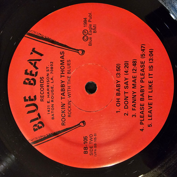 Tabby Thomas - Rockin' With The Blues (LP, Album) (Very Good (VG)) - Image 3