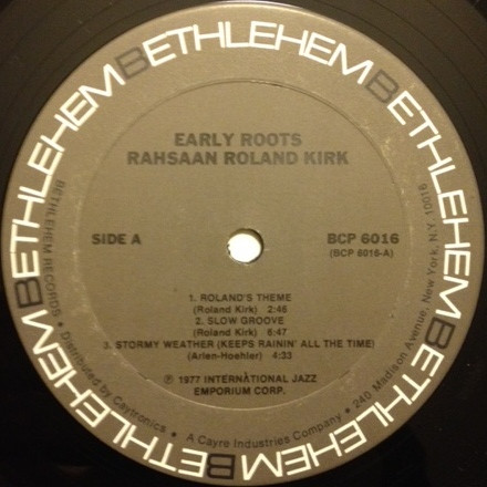Roland Kirk - Early Roots (LP, Album, RE) (Very Good Plus (VG+)) - Image 3