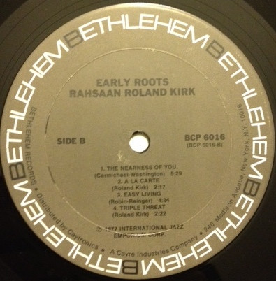 Roland Kirk - Early Roots (LP, Album, RE) (Very Good Plus (VG+)) - Image 4