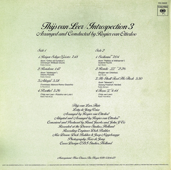 Thijs Van Leer - Introspection 3 (LP, Album) (Near Mint (NM or M-)) - Image 3