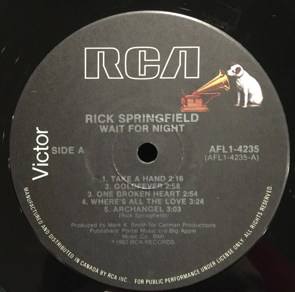 Rick Springfield - Wait For Night (LP, Album, RE) (Mint (M)) - Image 3