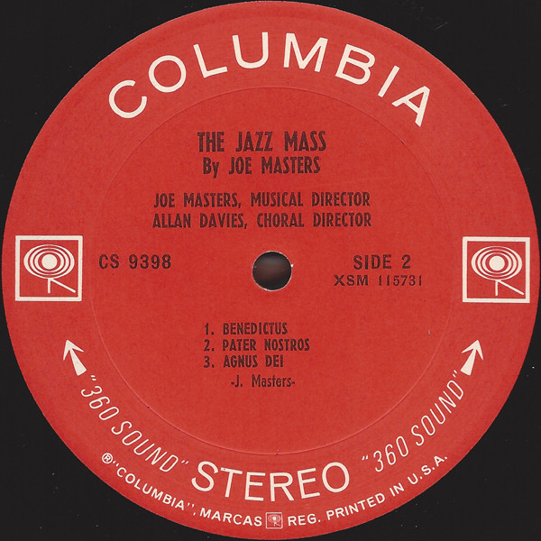 Joe Masters - The Jazz Mass (LP, Album, RP) (Very Good Plus (VG+)) - Image 4