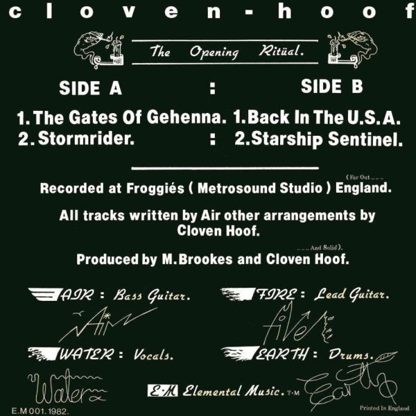 Cloven Hoof - The Opening Ritüal (12", EP) (Very Good Plus (VG+)) - Image 2