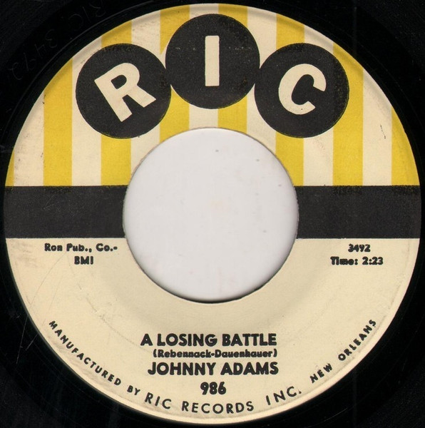 Johnny Adams - Who's Gonna Love You / A Losing Battle (7", Single) (Near Mint (NM or M-)) - Image 2