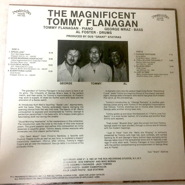 Tommy Flanagan - The Magnificent (LP, Album) (Near Mint (NM or M-)) - Image 2