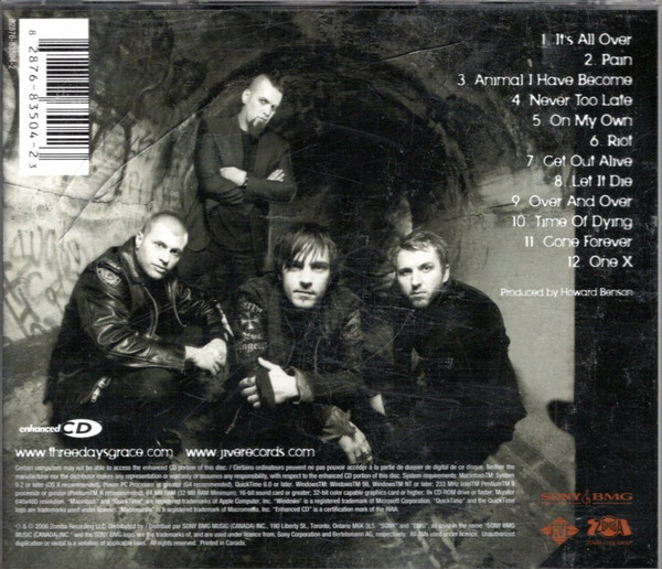 Three Days Grace - One-X (CD, Album, Enh) (Near Mint (NM or M-)) - Image 2