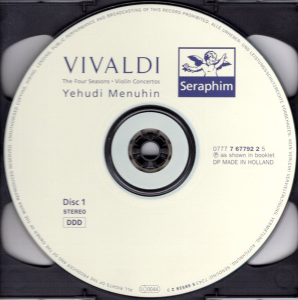 Antonio Vivaldi – Yehudi Menuhin • Hans-Martin Linde - The Four Seasons • Violin Concertos • Flute Concertos (2xCD, Comp, RE, RM) (Very Good Plus (VG+)) - Image 3