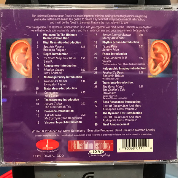 Various - The Ultimate Demonstration Disc (The Chesky Guide To Critical Listening) (CD, Comp) (Near Mint (NM or M-)) - Image 2