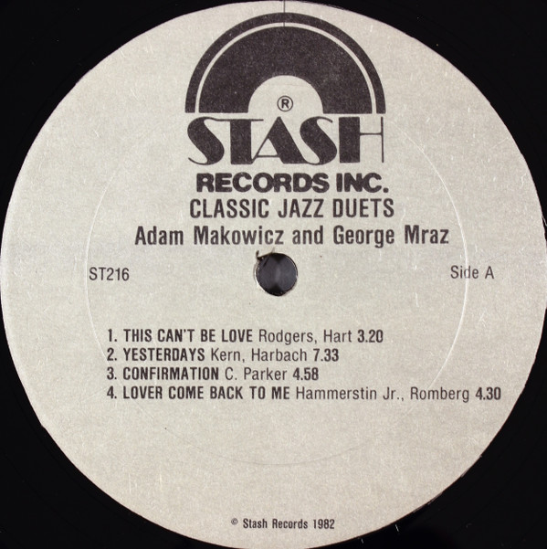 Adam Makowicz & George Mraz - Classic Jazz Duets (LP, Album) (Near Mint (NM or M-)) - Image 3
