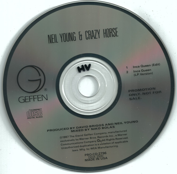 Neil Young & Crazy Horse - Inca Queen (CD, Single, Promo) (Mint (M)) - Image 3