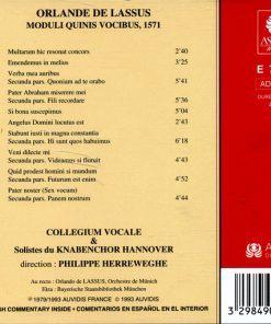 Alternative view of Orlande De Lassus* - Collegium Vocale / Solistes Du Knabenchor Hannover* / Philippe Herreweghe - Moduli Quinis Vocibus, 1571 (CD, Album) (Near Mint (NM or M-))