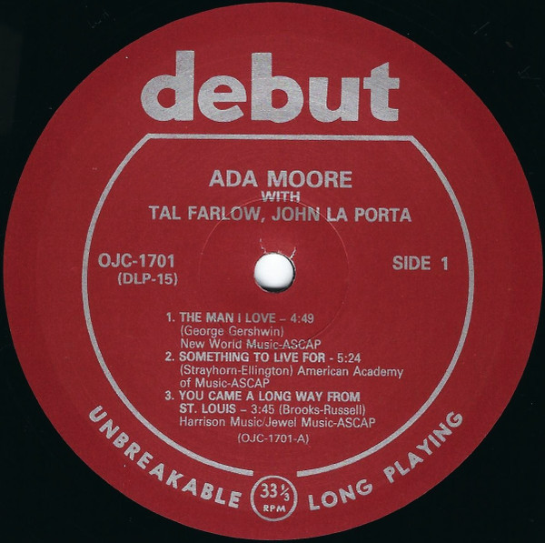Ada Moore - Jazz Workshop Volume Three (LP, Album, Mono, Ltd, RE, RM) (Mint (M)) - Image 3