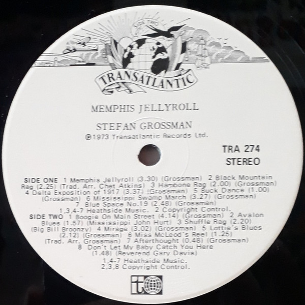 Stefan Grossman - Memphis Jellyroll (Guitar Instrumentals) (LP, Album) (Very Good (VG)) - Image 4