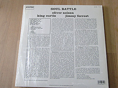 Oliver Nelson, King Curtis, Jimmy Forrest - Soul Battle (LP, Album, RE) (Near Mint (NM or M-)) - Image 2