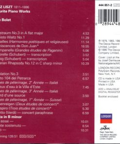 Alternative view of Franz Liszt - Jorge Bolet - Liebestraum / Favorite Piano Works = Beliebte Klavierwerke (2xCD, Comp, RE, RM) (Near Mint (NM or M-))