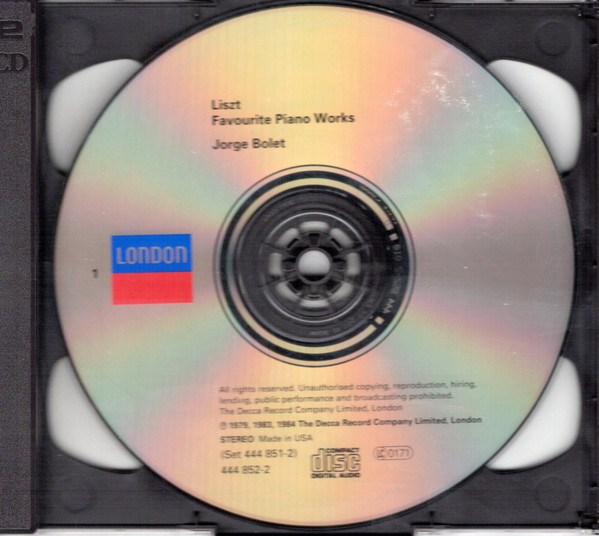 Franz Liszt - Jorge Bolet - Liebestraum / Favorite Piano Works = Beliebte Klavierwerke (2xCD, Comp, RE, RM) (Near Mint (NM or M-)) - Image 3