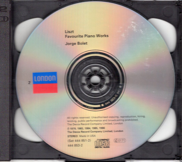 Franz Liszt - Jorge Bolet - Liebestraum / Favorite Piano Works = Beliebte Klavierwerke (2xCD, Comp, RE, RM) (Near Mint (NM or M-)) - Image 4