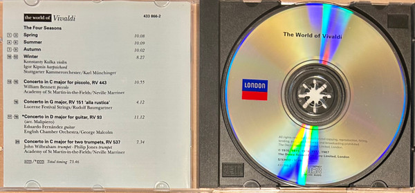 Antonio Vivaldi - The World Of Vivaldi (CD, Comp, ADR) (Near Mint (NM or M-)) - Image 3