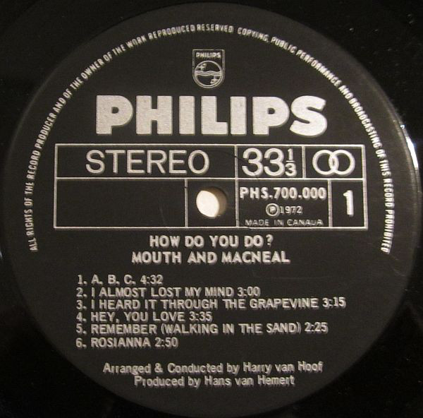 Mouth & MacNeal - How Do You Do? (LP, Album) (Mint (M)) - Image 3