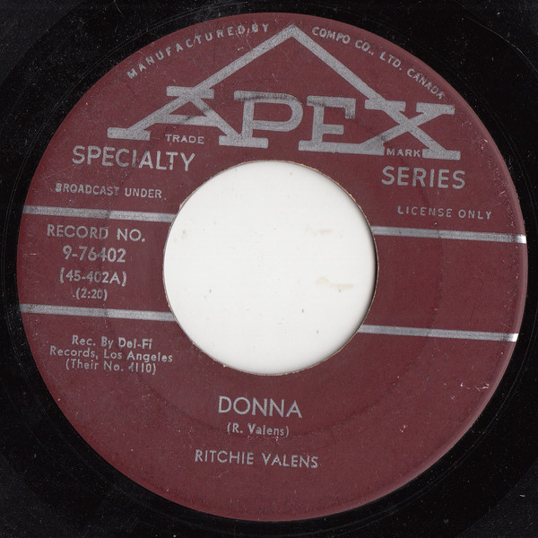 Ritchie Valens - Donna / La Bamba (7", Single) (Very Good Plus (VG+))