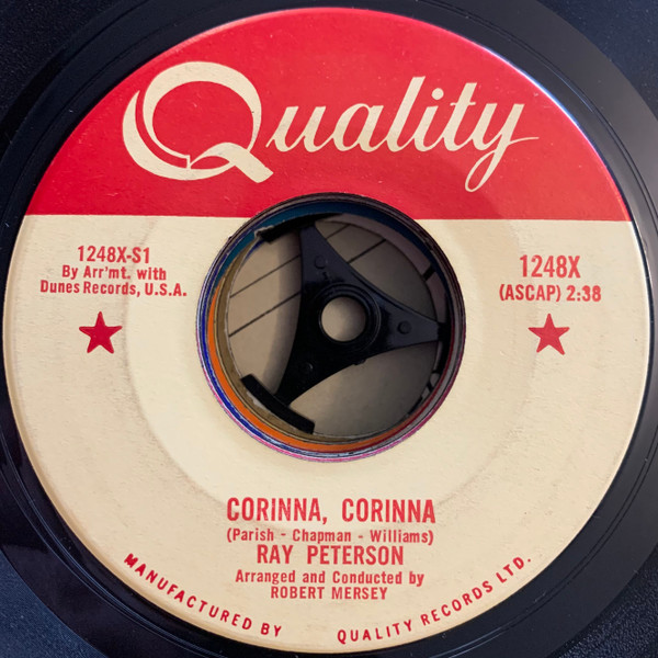 Ray Peterson - Corinna, Corrina (7", Single) (Near Mint (NM or M-))