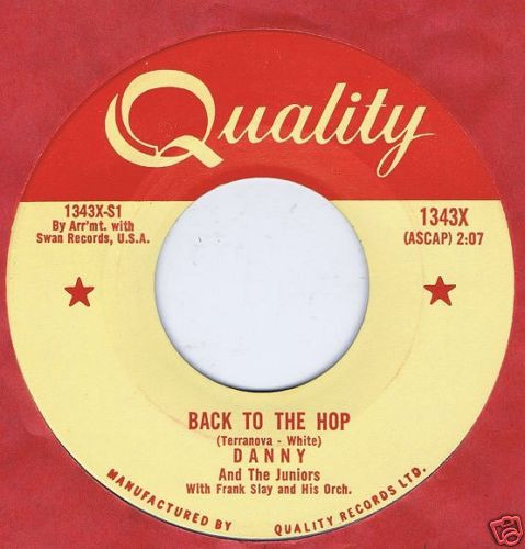 Danny & The Juniors With Frank Slay And His Orchestra - Back To The Hop (7", Single) (Near Mint (NM or M-))