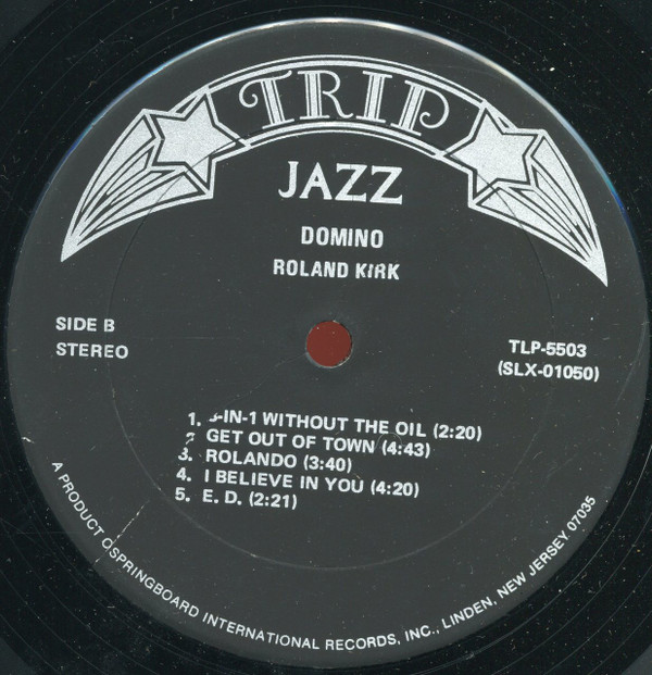 Roland Kirk - Domino (LP, Album, RE) (Very Good Plus (VG+)) - Image 3
